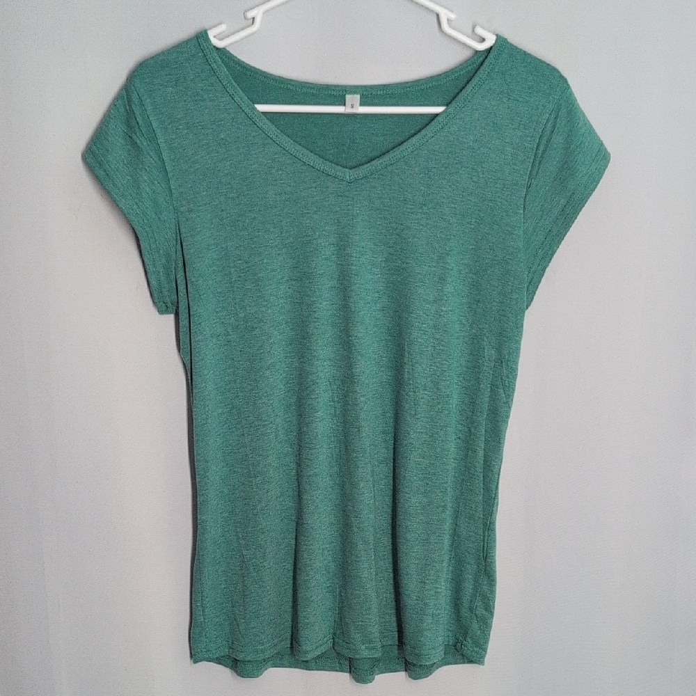 NWOT Elegant Teal V-Neck Short Sleeve Tee